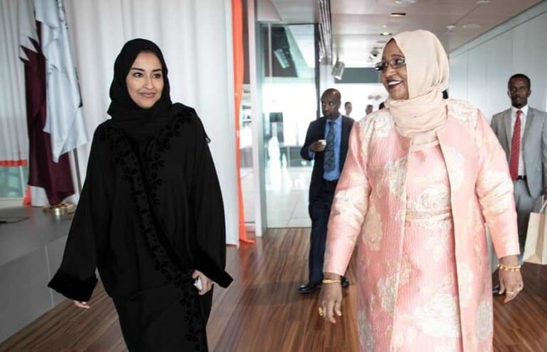 Marwada Madaxweynaha Somalia oo socdaal ku mareysa Dalka Qatar [Daawo Sawirro]