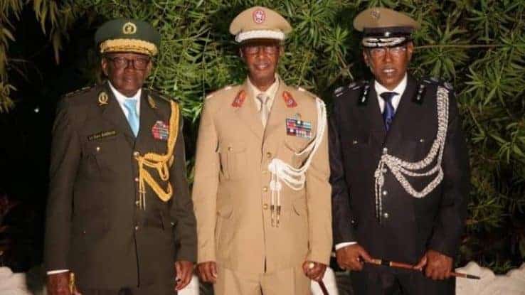 Taliyeyaasha Ciidamada Dowladda Soomaaliya oo looga yeeray magaalada Dhuusamareeb.