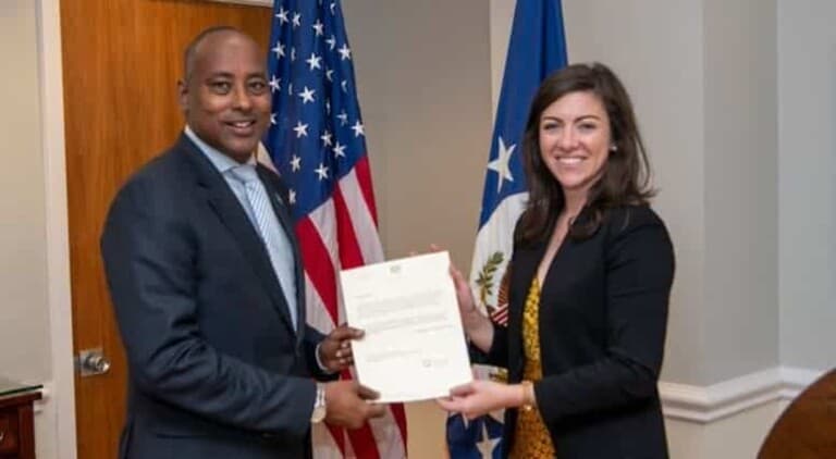 Safiirka cusub ee Dowladda Somalia u magacawday Mareykanka 20 Bilood kadib oo Aqoonsigii laga guddoomay