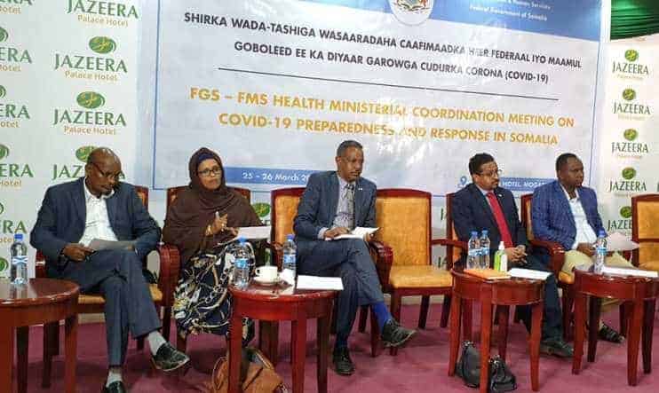 Wasiirada Caafimaadka Dowladda iyo Maamul Goboleedyada shir ku saabsan Coronavirus uga furmay..