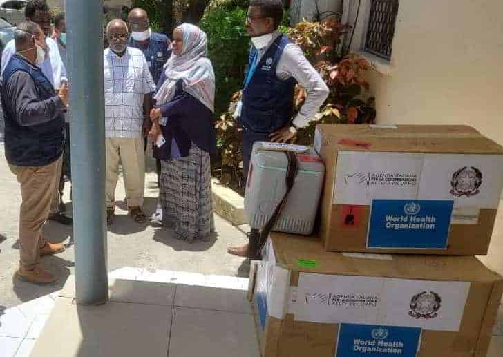 Qalab lagu baaro Cudurka Covid-19 oo Muqdisho la keenay & Talyaaniga oo ku deeqay lacagta lagu..