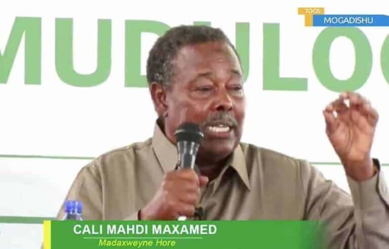 Cali Mahdi: “Farmaajo waxaan kula talinayaa inuusan Dagaal sokeeye Dalkaan u horseedin..”