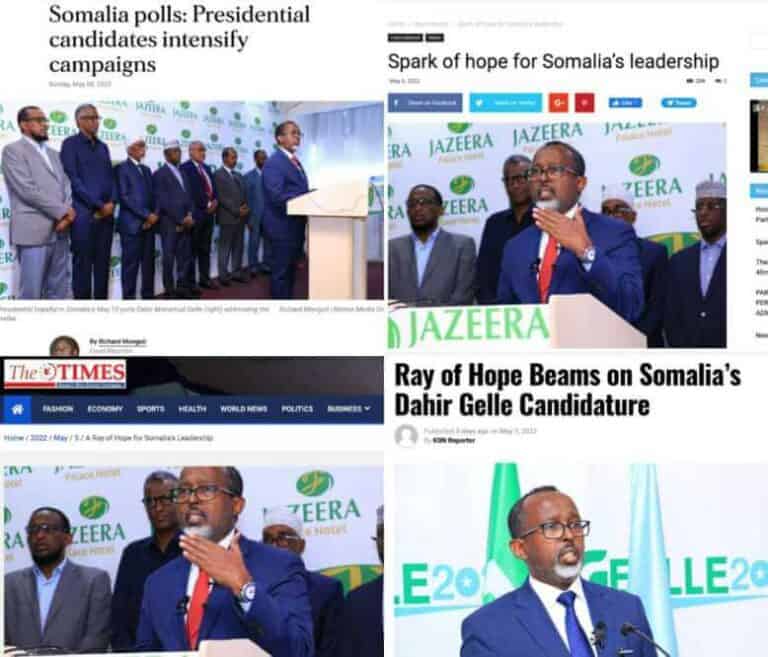 Wargeyso caan ah oo saadaaliyey guusha Musharax Daahir ee xilka Madaxweynaha